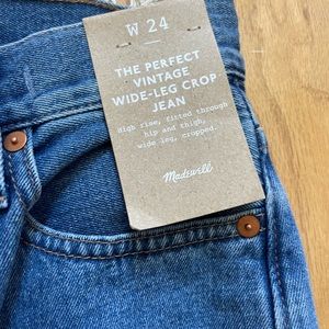 The Perfect Stamped Floral Crop Wide Leg Jeans